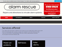 Tablet Screenshot of alarmrescue.co.uk